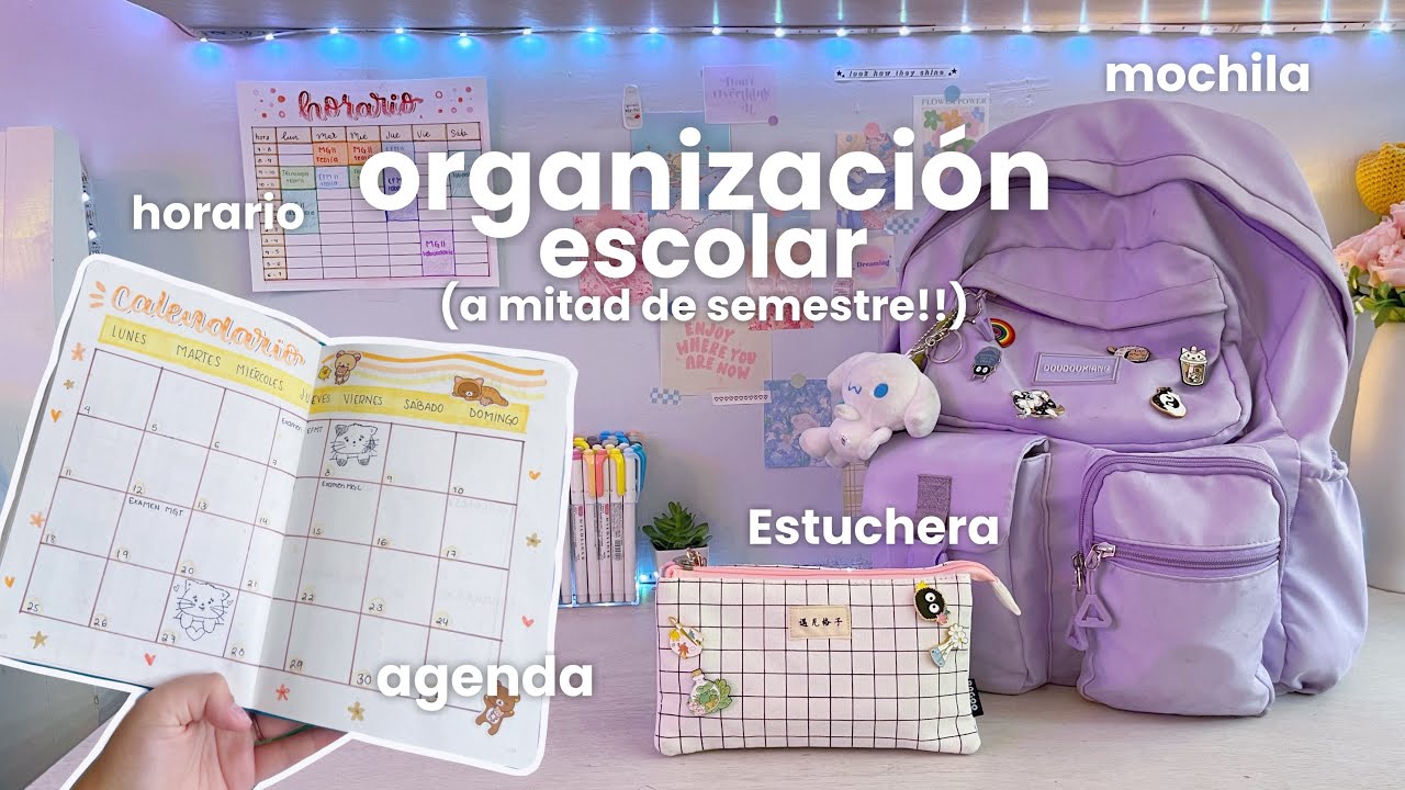 si AÚN NO te ORGANIZAS tienes que ver este video... organización escolar a medio semestre !! ✨