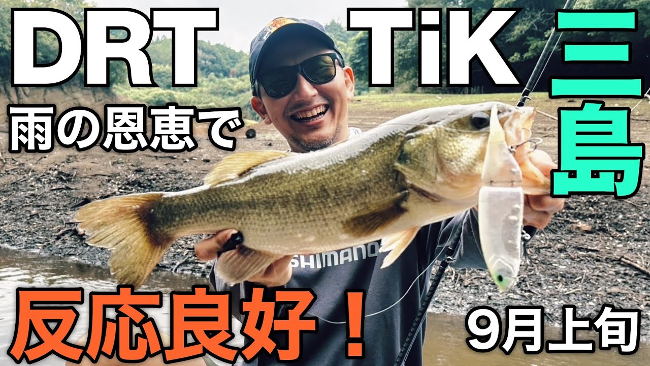 9月上旬の #三島ダム 雨が降ってタイニークラッシュで楽しく釣りができました！ちょうどいい水を求めて...【房総リアルを求めて】 #バス釣り #ビッグベイト