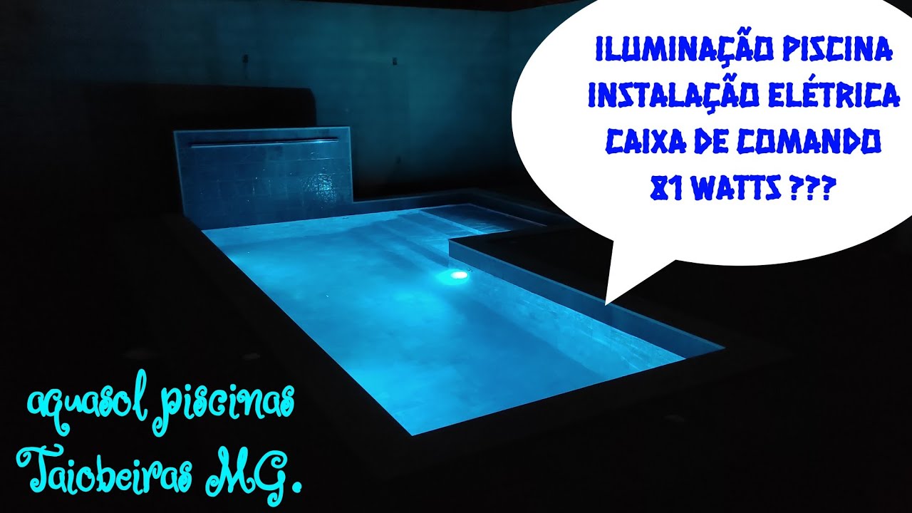 #168 ILUMINAÇÃO PISCINAS acompanhe instalação de leds rgb , caixa de comando 81 watts