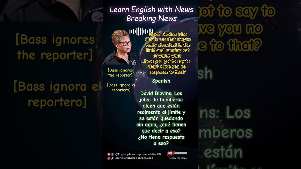 ✅️Learn ENGLISH with Breaking News - Los Angeles Mayor Karen Bass remained silent