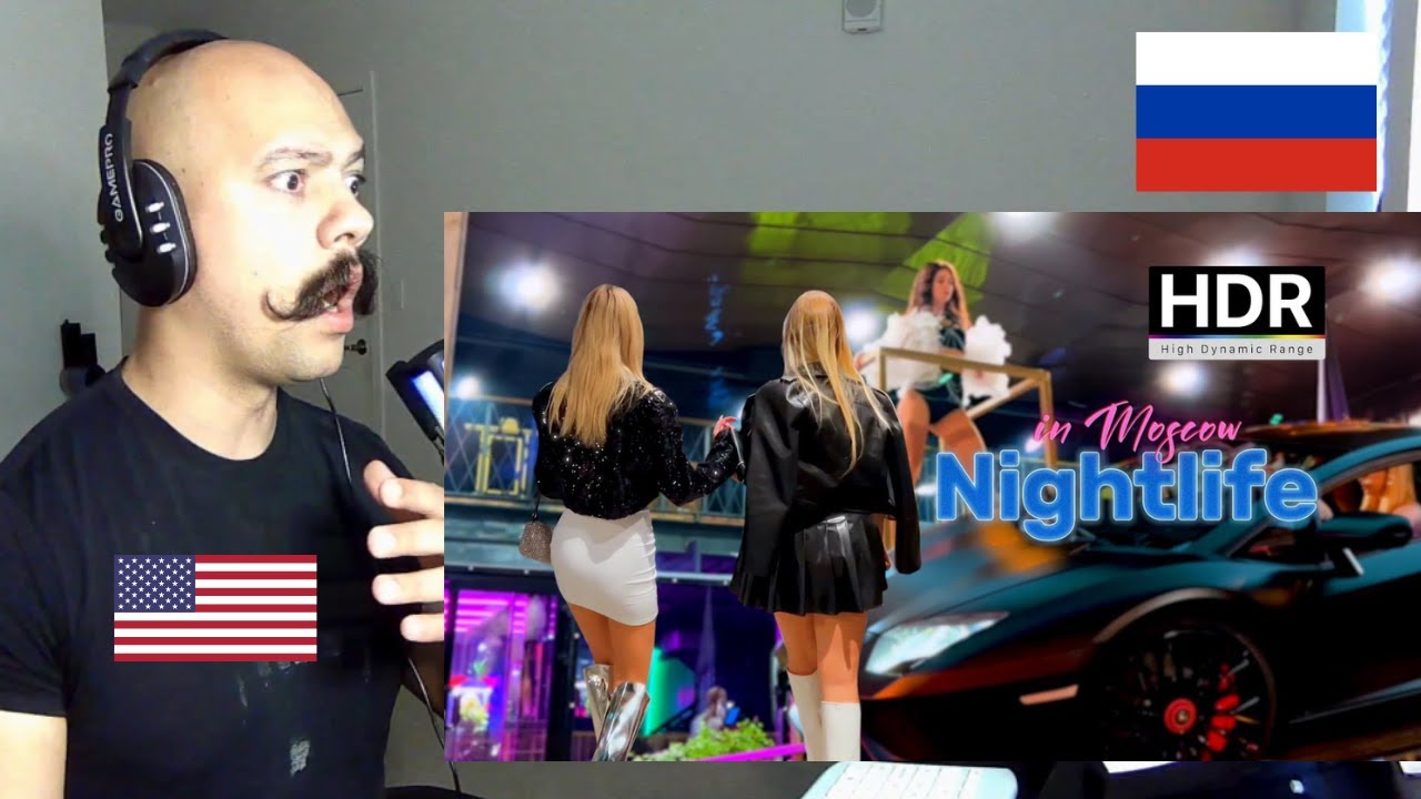 React to Russia | Crazy Nightlife in Moscow Street Walking at Night in Russia! 4K | Moscow midnight