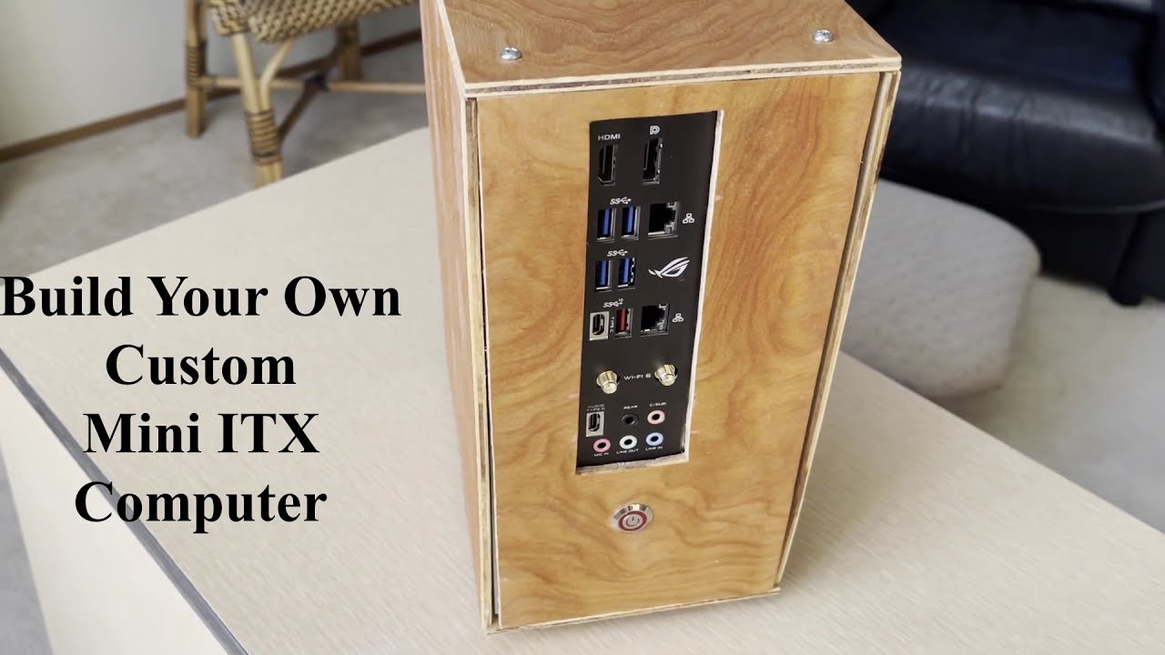 Mini ITX Computer and Case: DIY Build Your Own Custom PC Wood and Aluminum