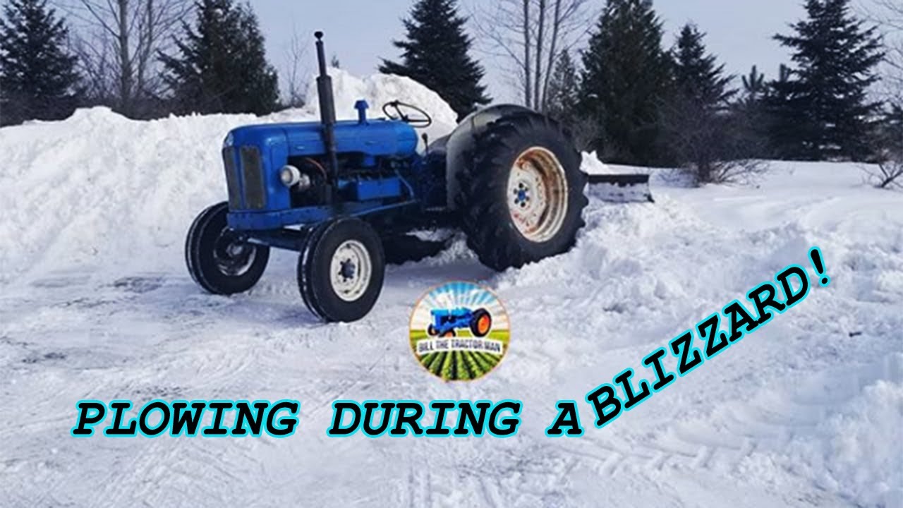 Fordson Major snow plowing January 2020