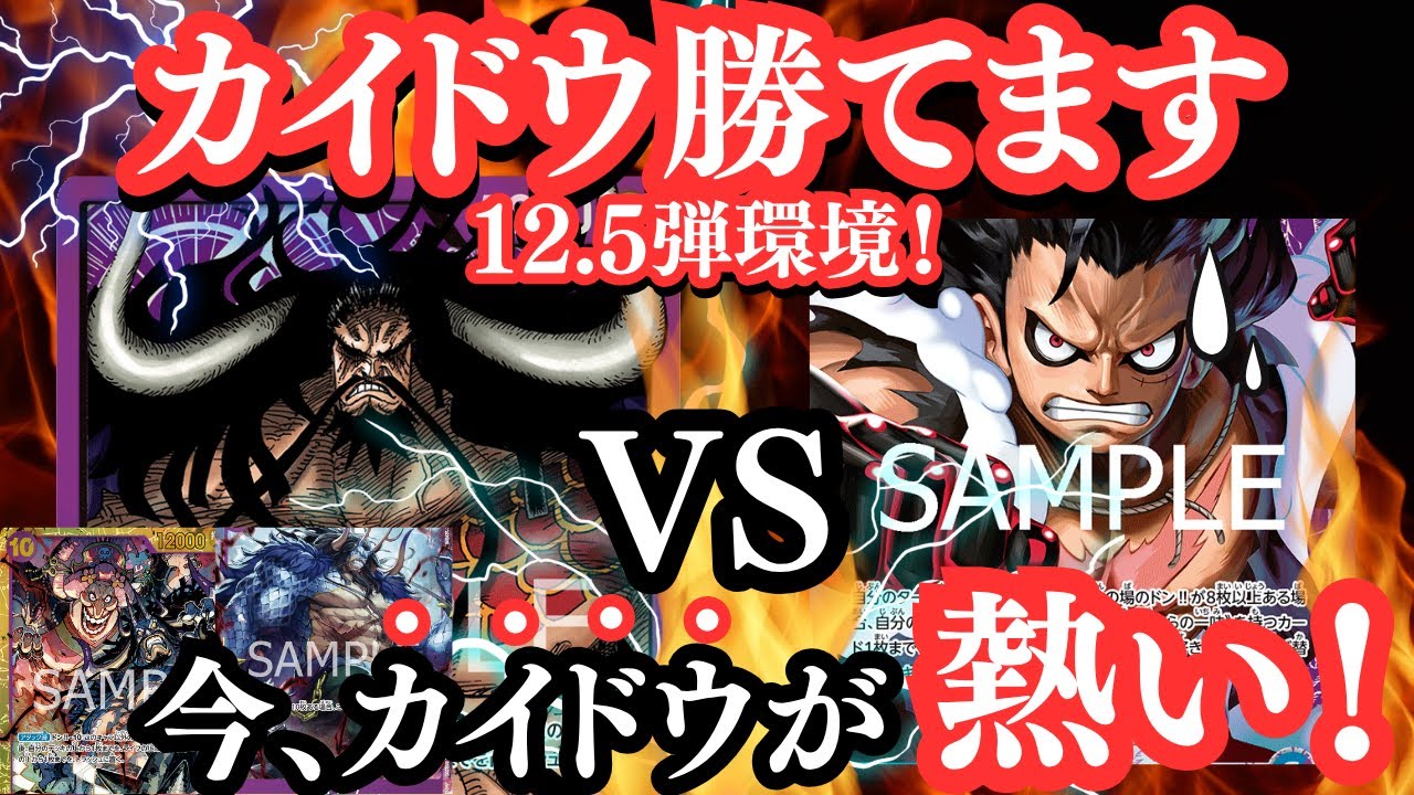 【ワンピカ】12.5弾　今、紫カイドウデッキが熱い❗️カイドウ&リンリンで一掃❗️【ワンピースカード/OPTCGsim】