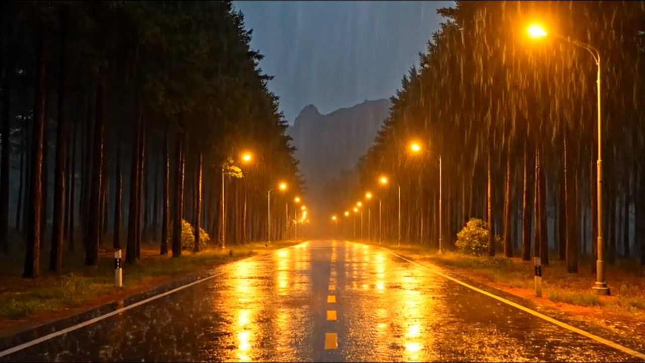 Relaxing Heavy Rain and Thunder Sounds for Sleeping No Ads | Sleep Music Rain Sounds No Ads