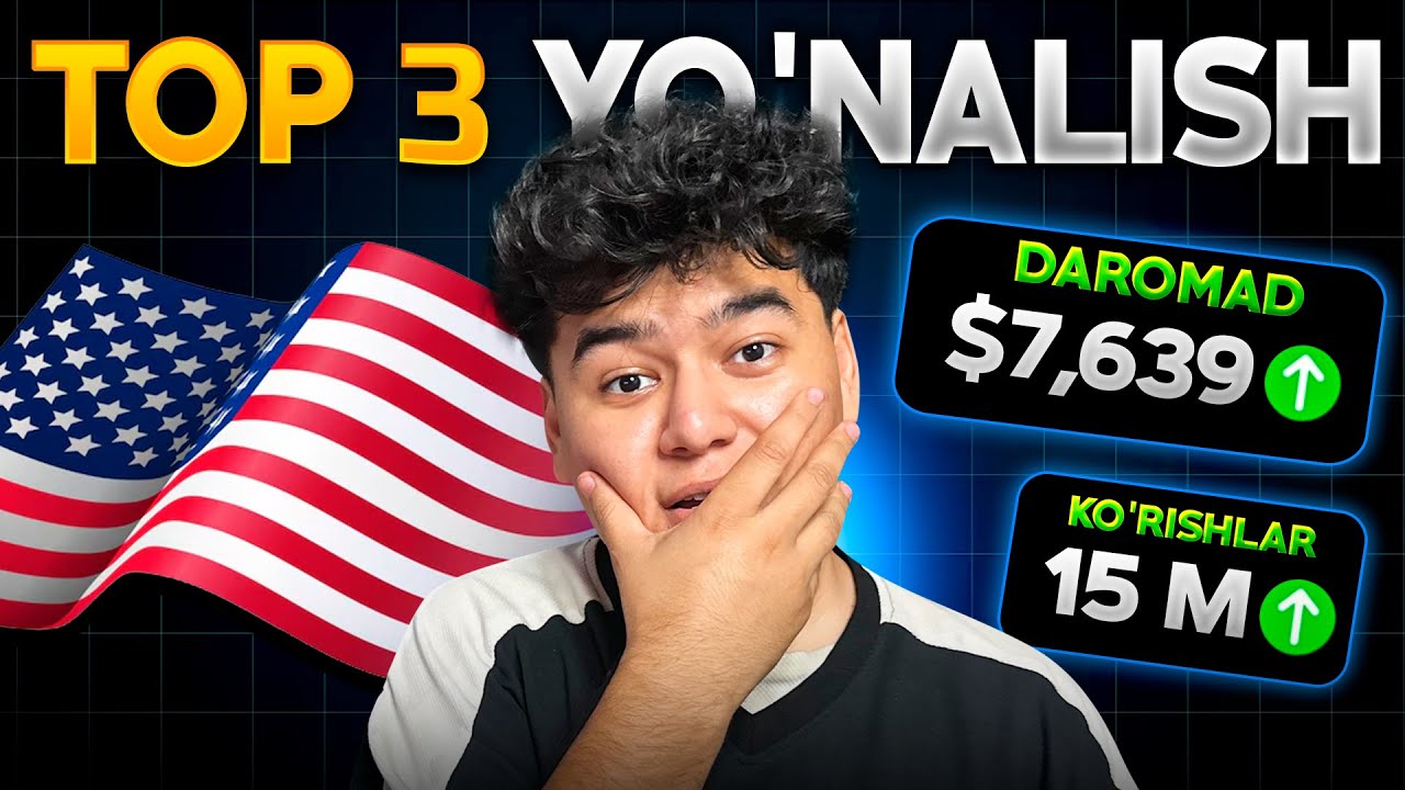 Amerikan YouTube Uchun TOP 5 Suniy Intelekt Yo'nalishlar! (Bu Yo'nalishlar Sizni Boy Qiladi)