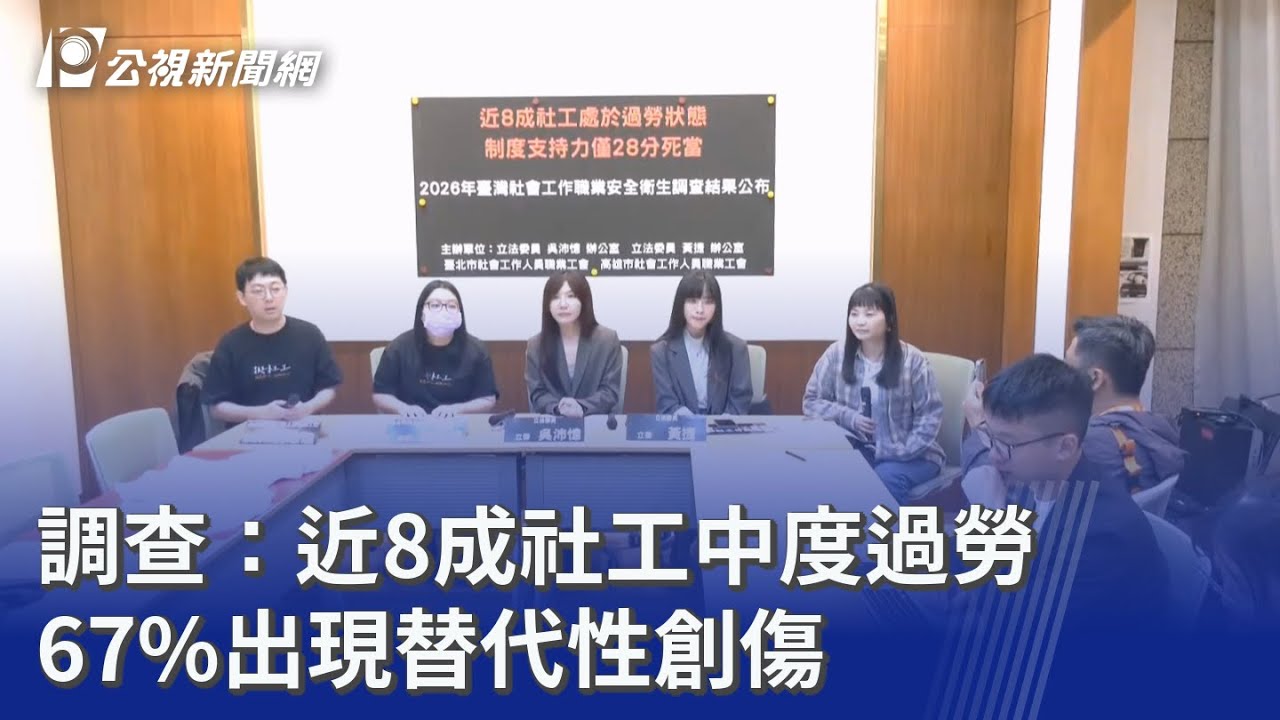 調查：近8成社工中度過勞 67%出現替代性創傷｜20260401 公視晚間新聞