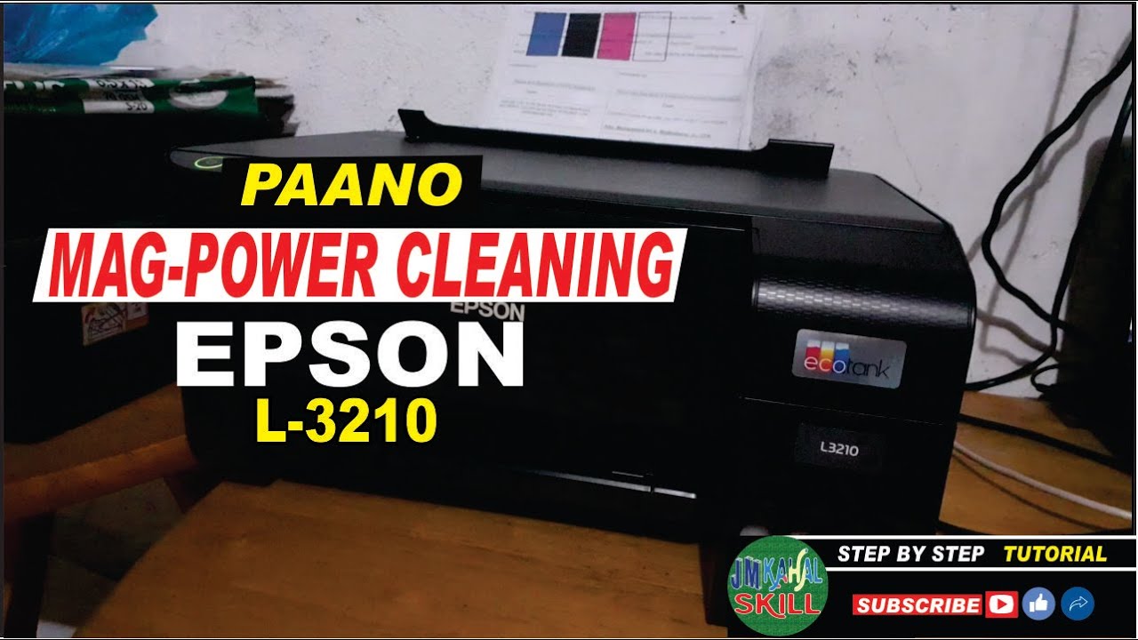 PAANO MAG-POWER CLEANING SA EPSON L3210| STEP BY STEP TUTORIAL | JM KAHAL SKILL