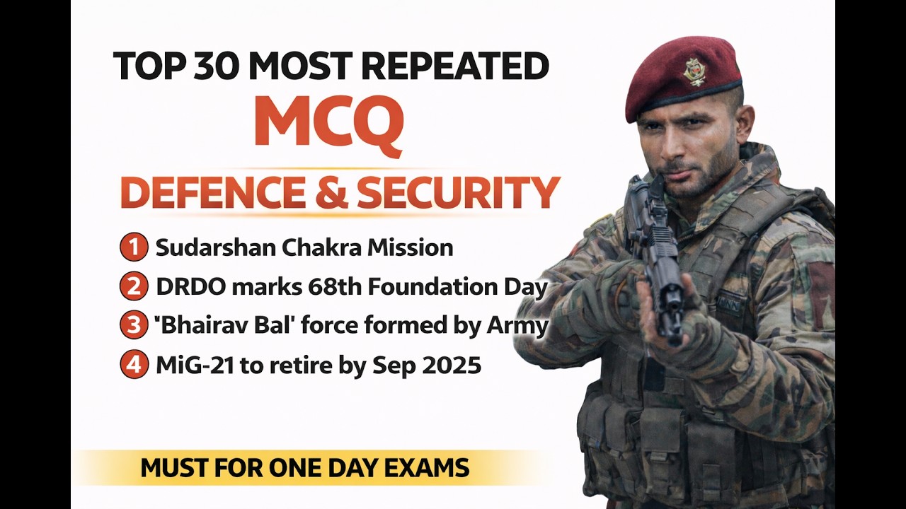 Defence & Security Most Important MCQs 2025 | Repeated Questions for All Exams