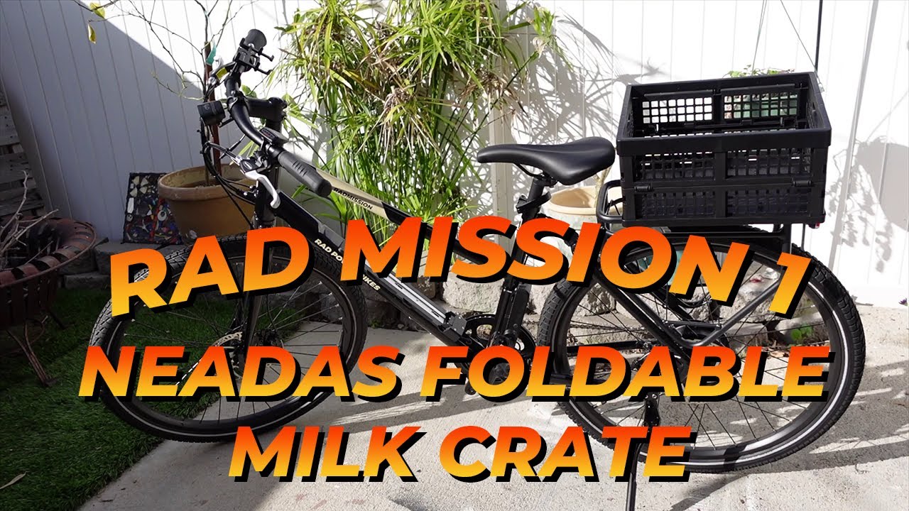 Rad Power Bikes Rad Mission 1 Accessories:  Neadas Folding Milk Crate DIY