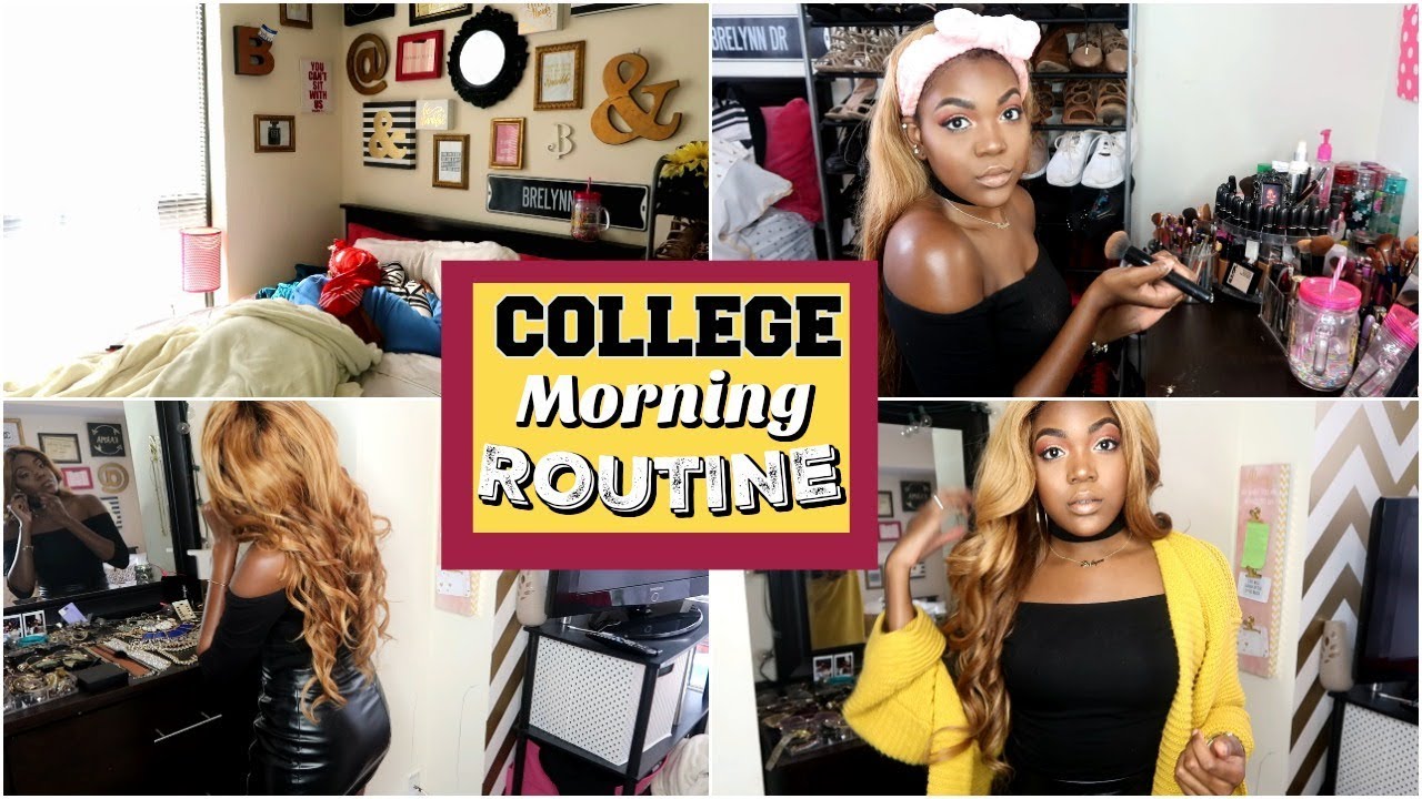 MY COLLEGE MORNING ROUTINE 2018 + GIVEAWAY || BrelynnBarbie