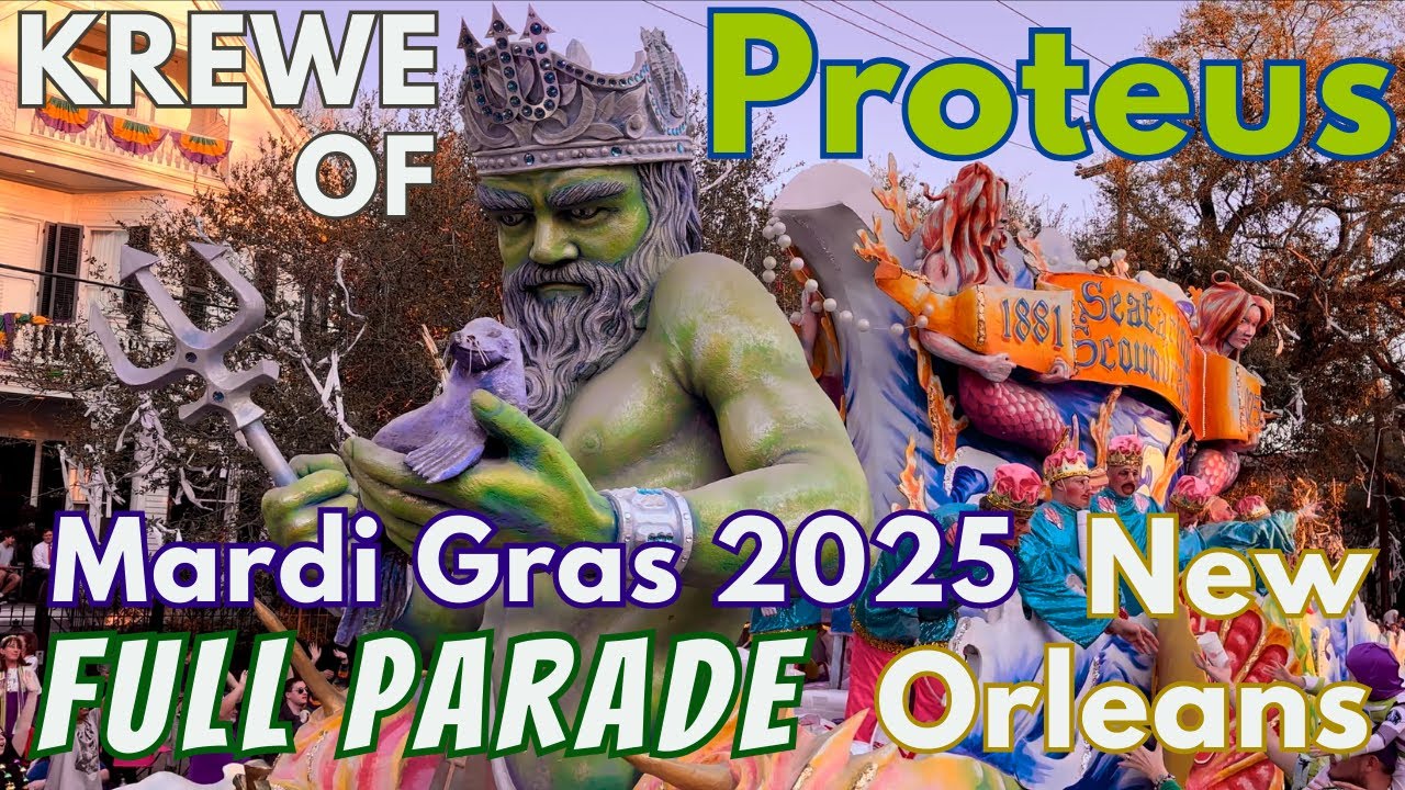 Krewe of Proteus Parade - Mardi Gras New Orleans 2025 (4K)