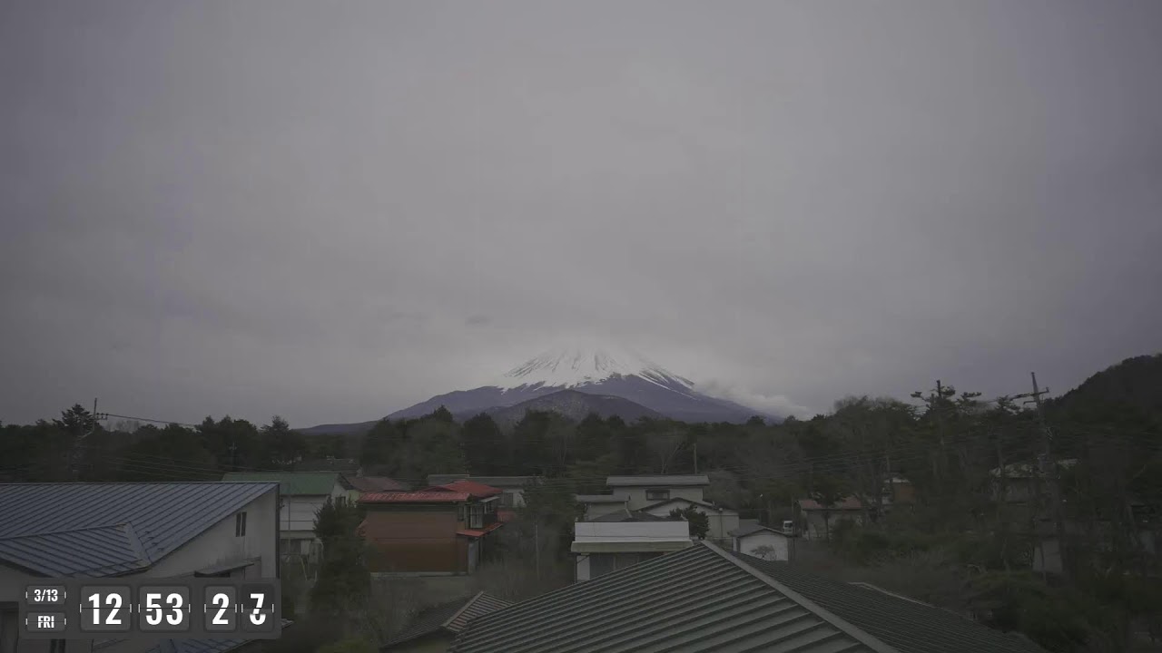 流星の富士山ライブカメラで星空観察！Meteor starry night Mount fuji live camera!