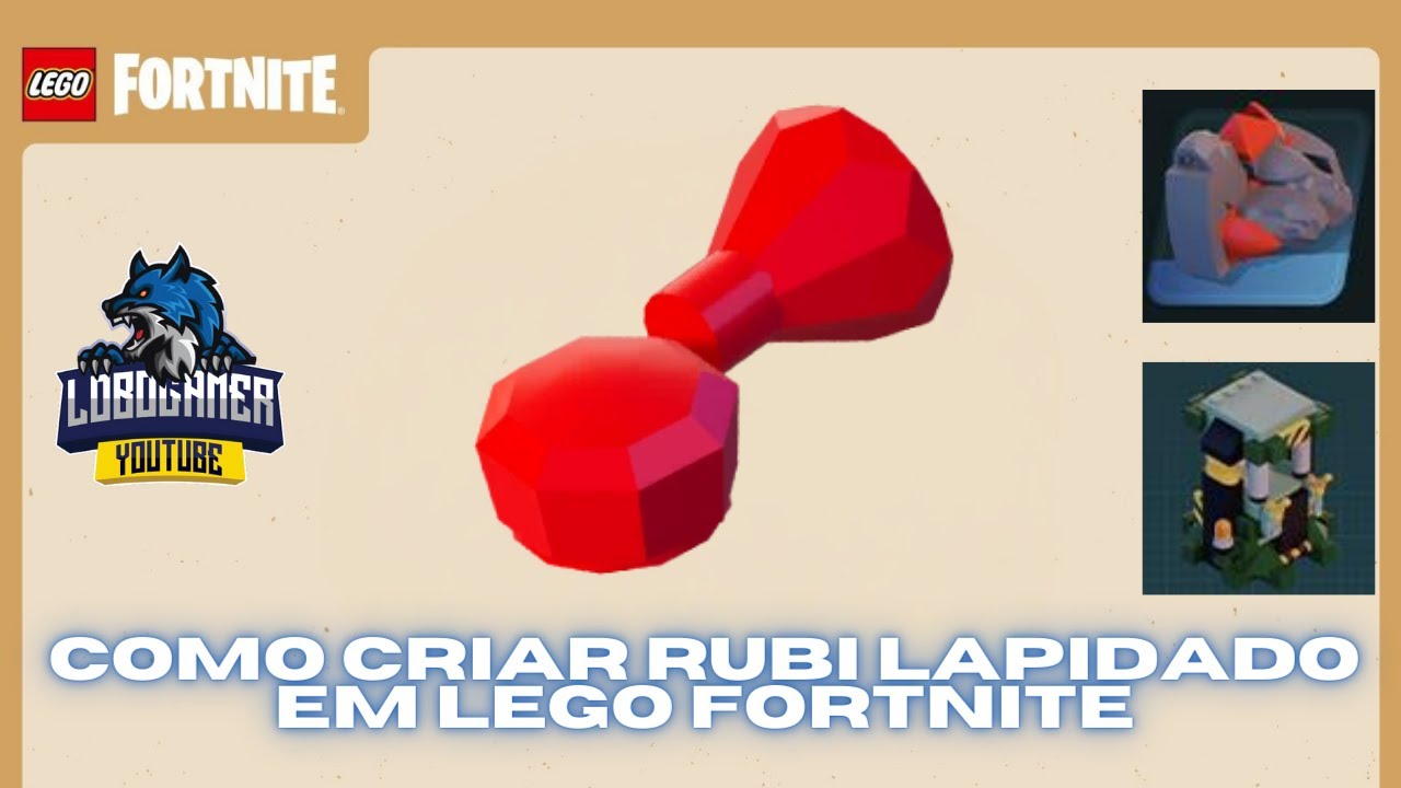 Como criar Rubi Lapidado em LEGO Fortnite