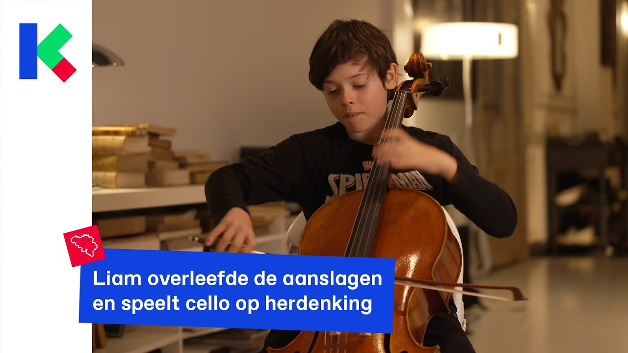 Liam overleefde de aanslagen en speelt cello op herdenking