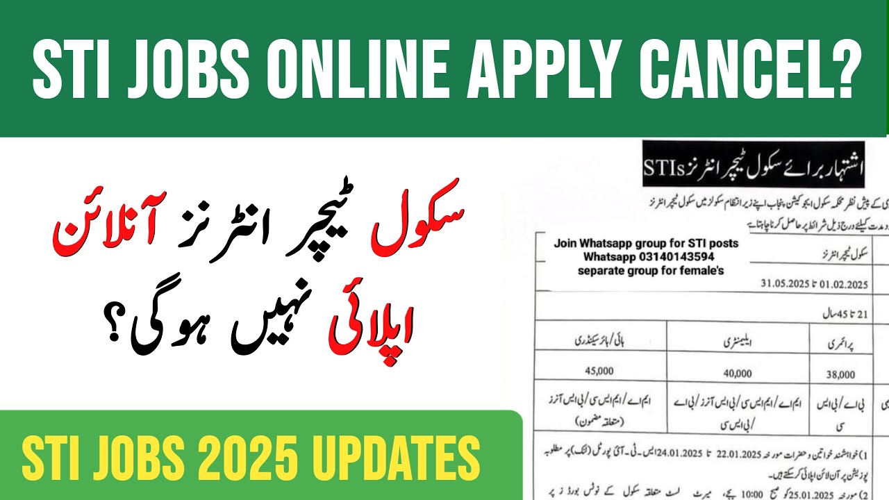 STI Jobs 2025 in Punjab| Online apply issue resolved | portal problem