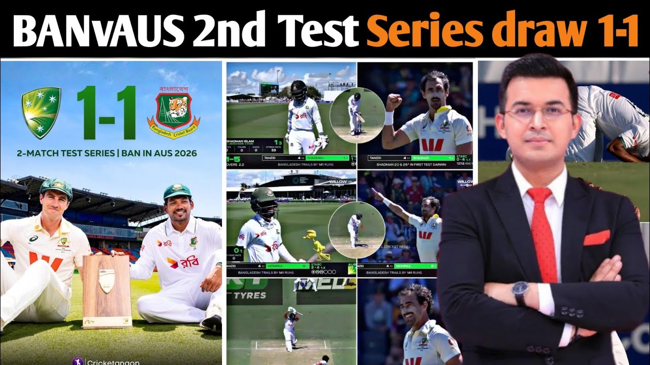 BAN vs AUS 2nd Test  Highlights 2026 | Series Drawn 1-1 ! Test Match Ends in 2 DAYS!