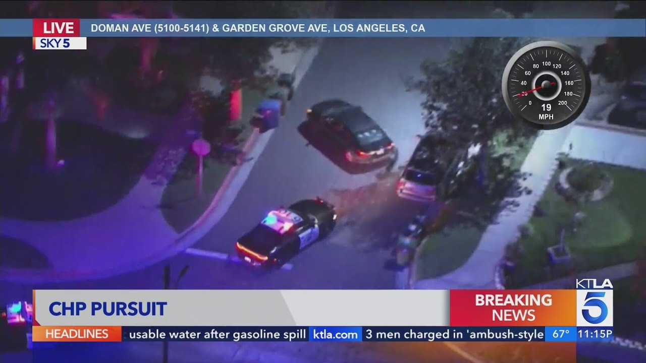 CHP officers chase speeding suspect in San Fernando Valley | Los Angeles Car Chases