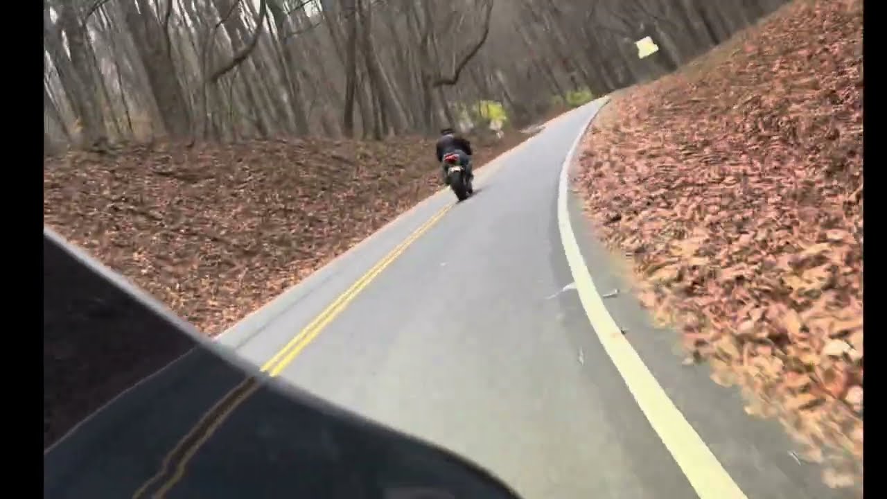 Getting some November wind therapy. Riding Western North Carolina ￼￼ Moto Vlog, without the Vlog? ￼