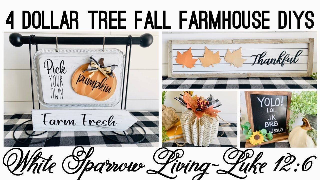 4 HIGH END DOLLAR TREE DIYS | FALL FARMHOUSE HOME DECOR