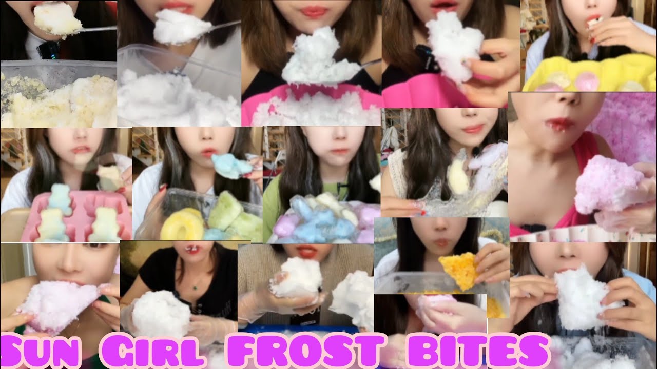 SUN GIRL🌞BEST COLLECTION ✨🤯 OF FROST🧊♦️ EATING BITES ONLY ASMR 💜✨