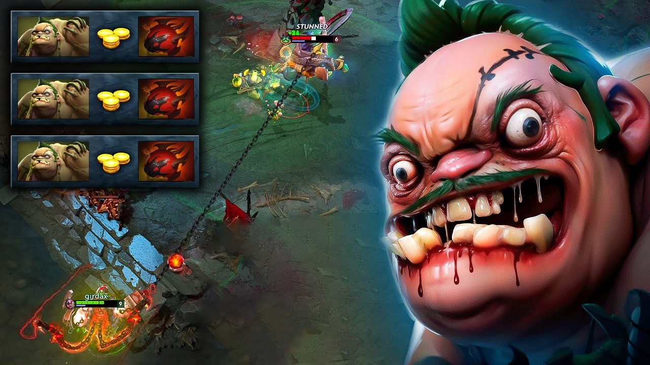 1000GPM Pudge 51Kills Big Boss x3 Heart Unkillable Dota 2