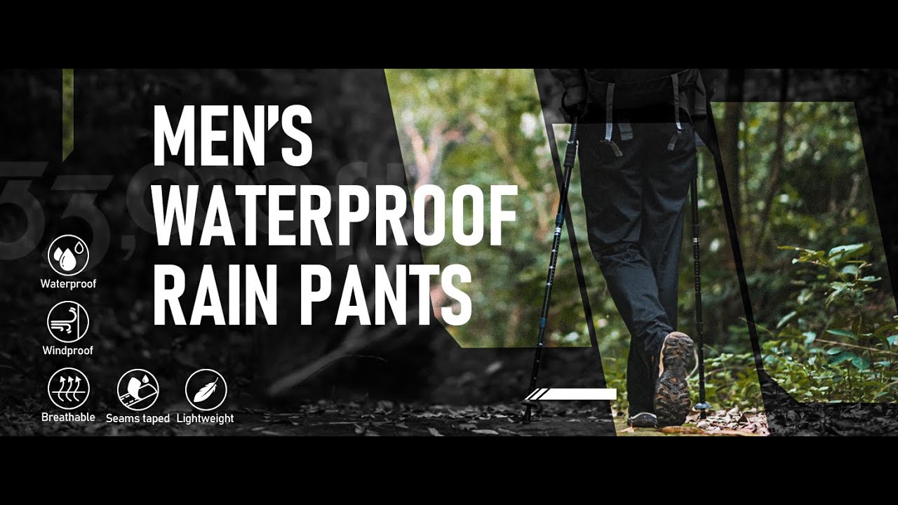 🔥5000mm W/P Index 3000 Level Breathable Men's Rain Pant with 3 Pockets and Reflective Design