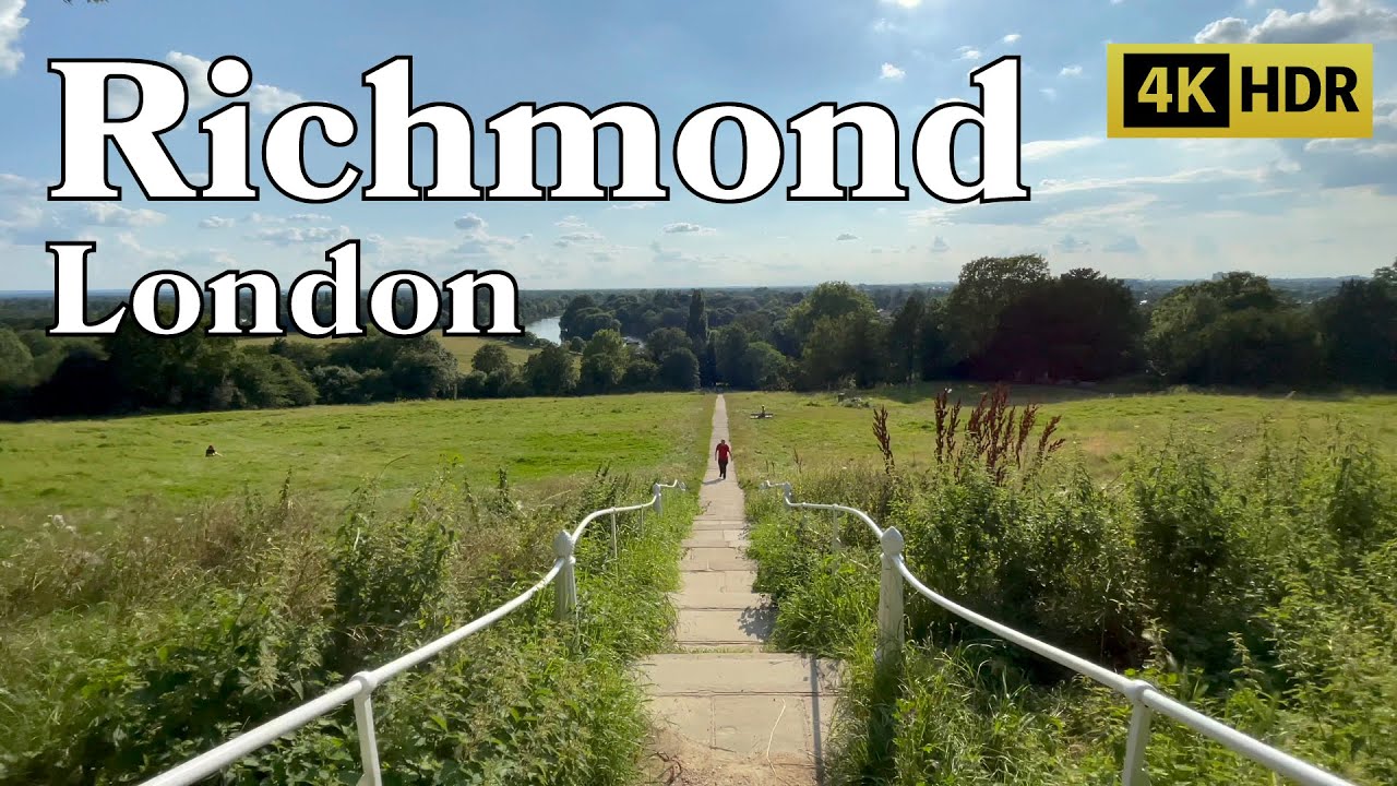 Walking around Richmond Hill, Terrace Field, Hill Rise, London Walking Tour 4K HDR