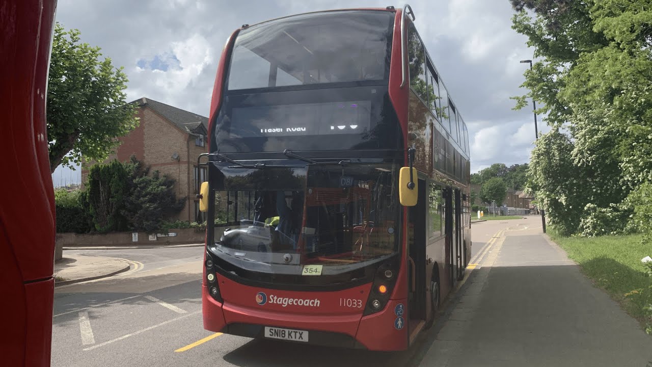 Full Route Visual | 180 Re routed North Greenwich to Erith Fraser Road | SN18KTX 11033