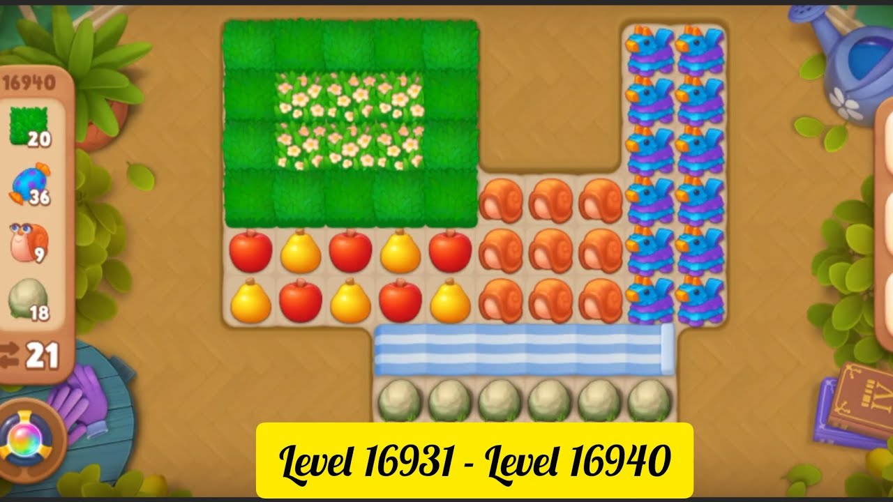 Gardenscapes ( Level 16931 - Level 16940 ) - All Puzzles - Gameplay