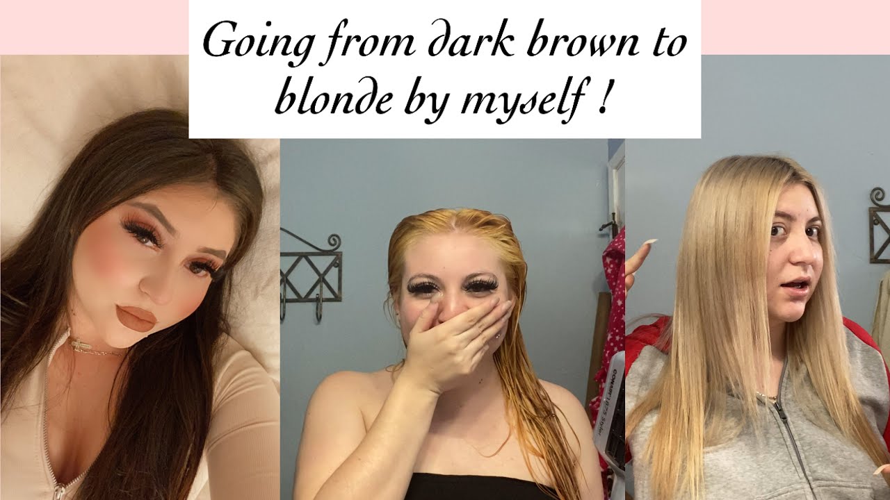 Dark Brown To Blonde By Myself!