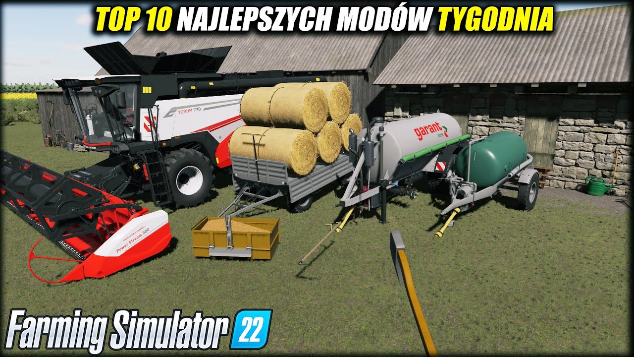10 NAJLEPSZYCH POLSKICH MODÓW ⭐ FS 22 #59 *Kosa, Siekiera, Mega Obora, Autosan D46 Autoload*