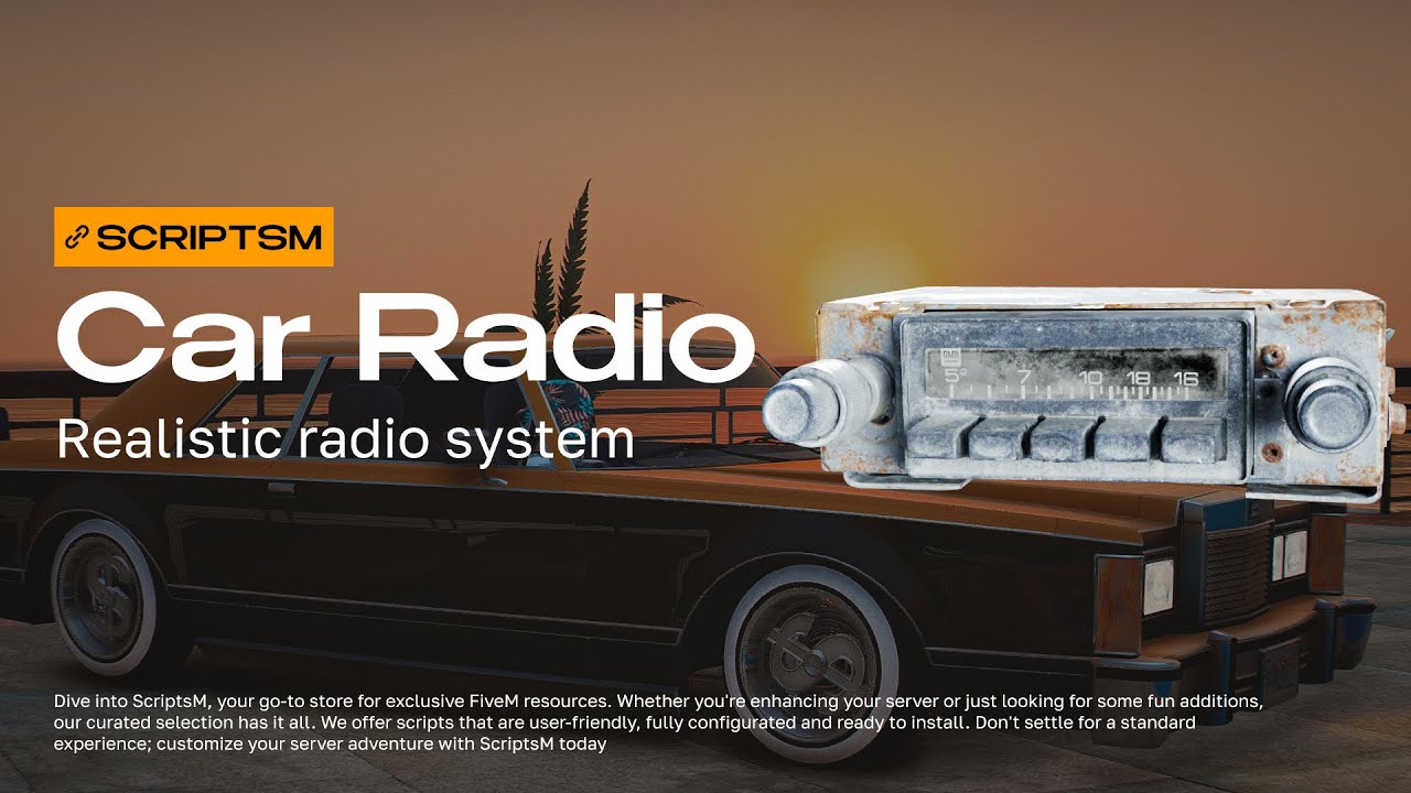 📻 FIVEM CAR RADIO | REALISTIC RADIO SYSTEM WITH SIGNAL & NOISE FEATURE