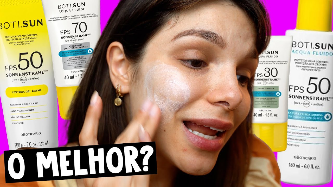 Testei os NOVOS PROTETORES BOTICÁRIO | Linha COMPLETA BOTI.SUN