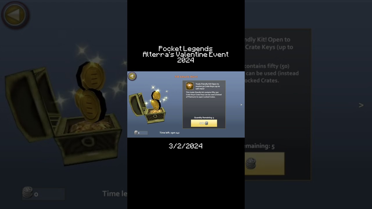Pocket Legends Daily Deal! Alterra's Valentine Event 2024