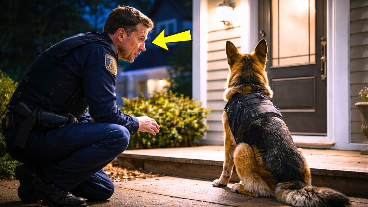 Police Dog Kept Sitting at a Stranger's Door Every Night — The Truth Broke His Handler in Half