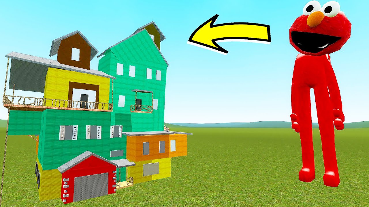 GIANT ELMO FAMILY VS RAINBOW HOUSE in Garry's Mod