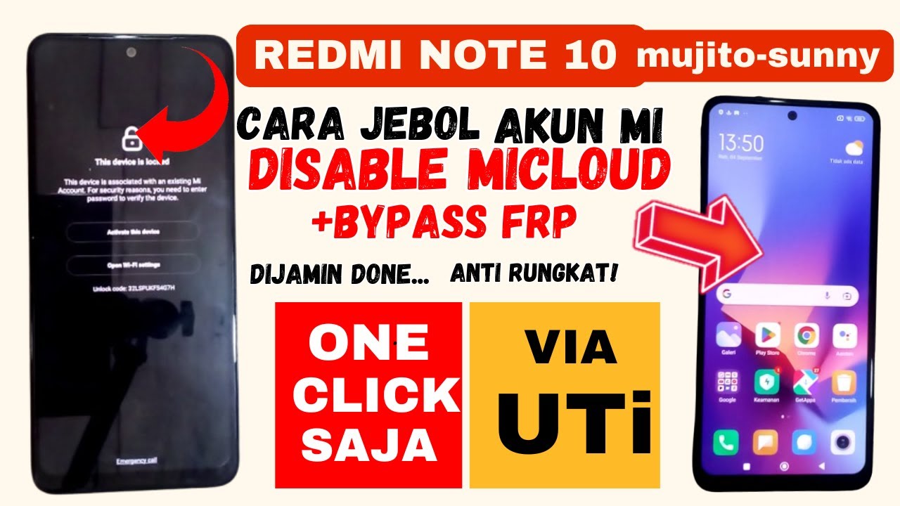 CARA BYPASS MICLOUD REDMI NOTE 10 PASTI DONE‼️ ANJAI