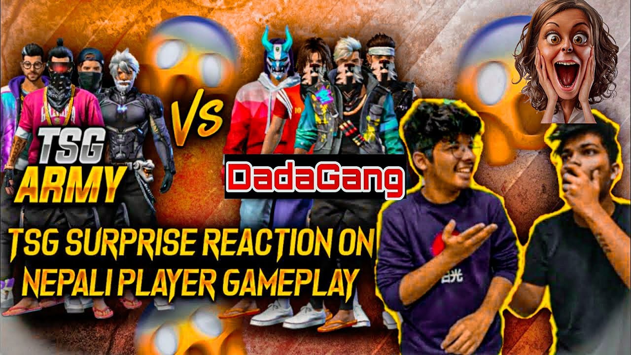 Tsg Ritik & Jash Surprise Reaction On Nepalese Player Gameplay|Tsg vs Dadagang| ClashSquadBattle