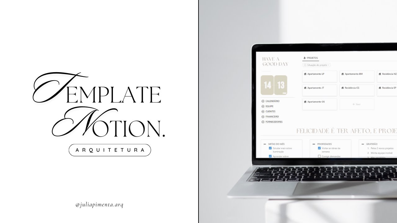 TEMPLATE NOTION ARQUITETURA