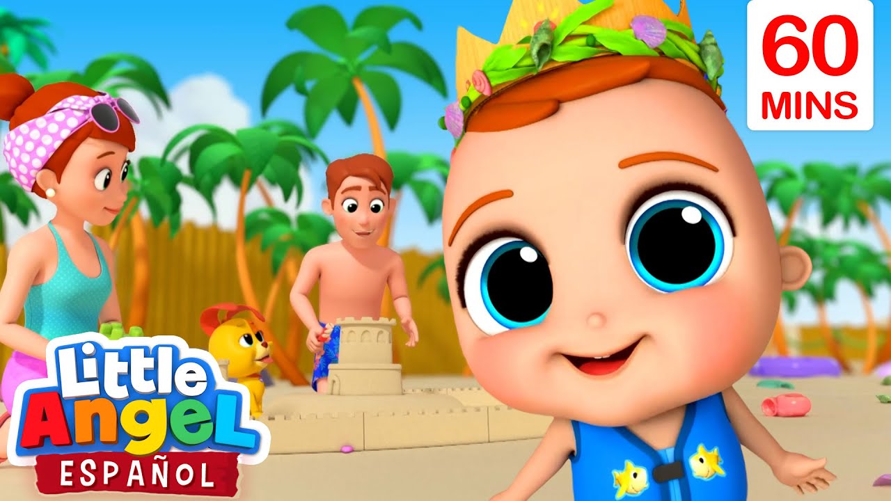 Bebé Juan hace un Castillo de Arena | Canciones Infantiles con Bebé Juan🎵| Little Angel Español