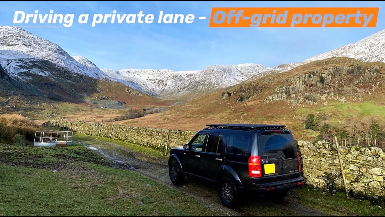Winter drive to a remote property in the Lakes