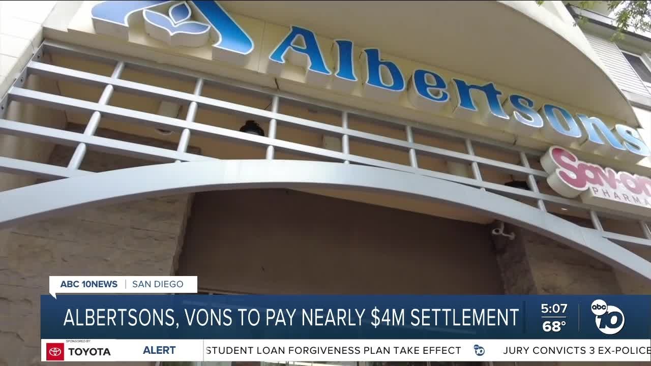 Albertsons, Vons to pay nearly $4 million settlement