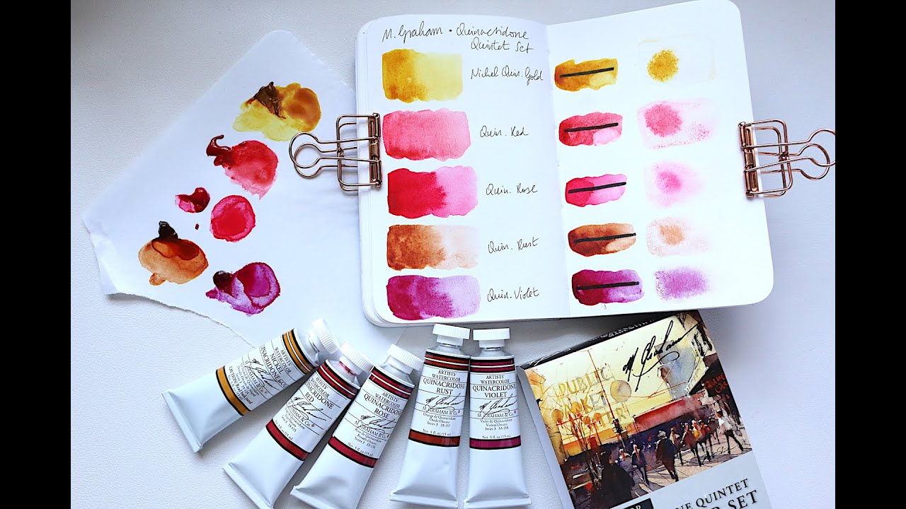M. Graham Quinacridone Quintet Watercolour Set PART 1 | Demo + Swatches