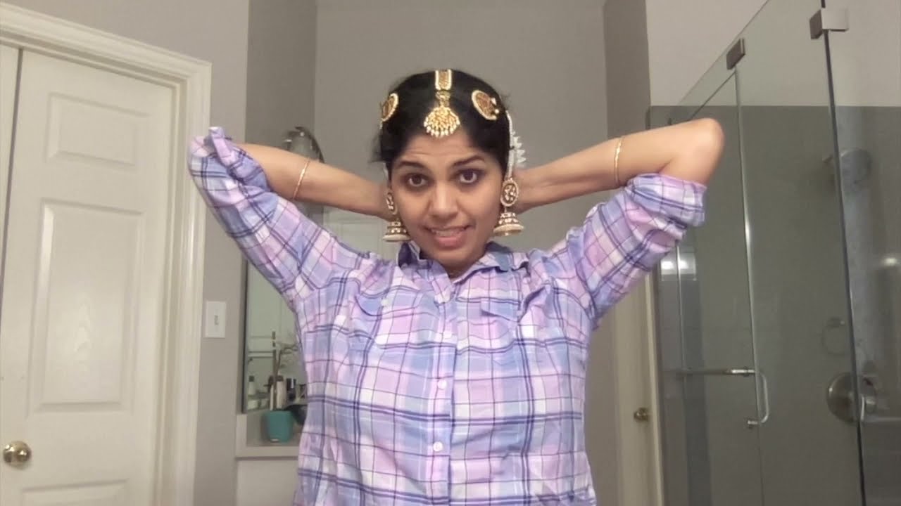 Part 1 Bharatanatyam hair without bun