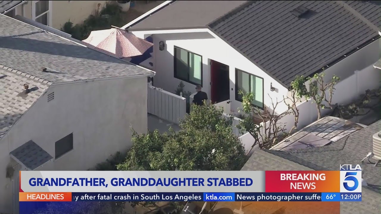 Girl, 10, and her elderly grandfather stabbed in Sunland