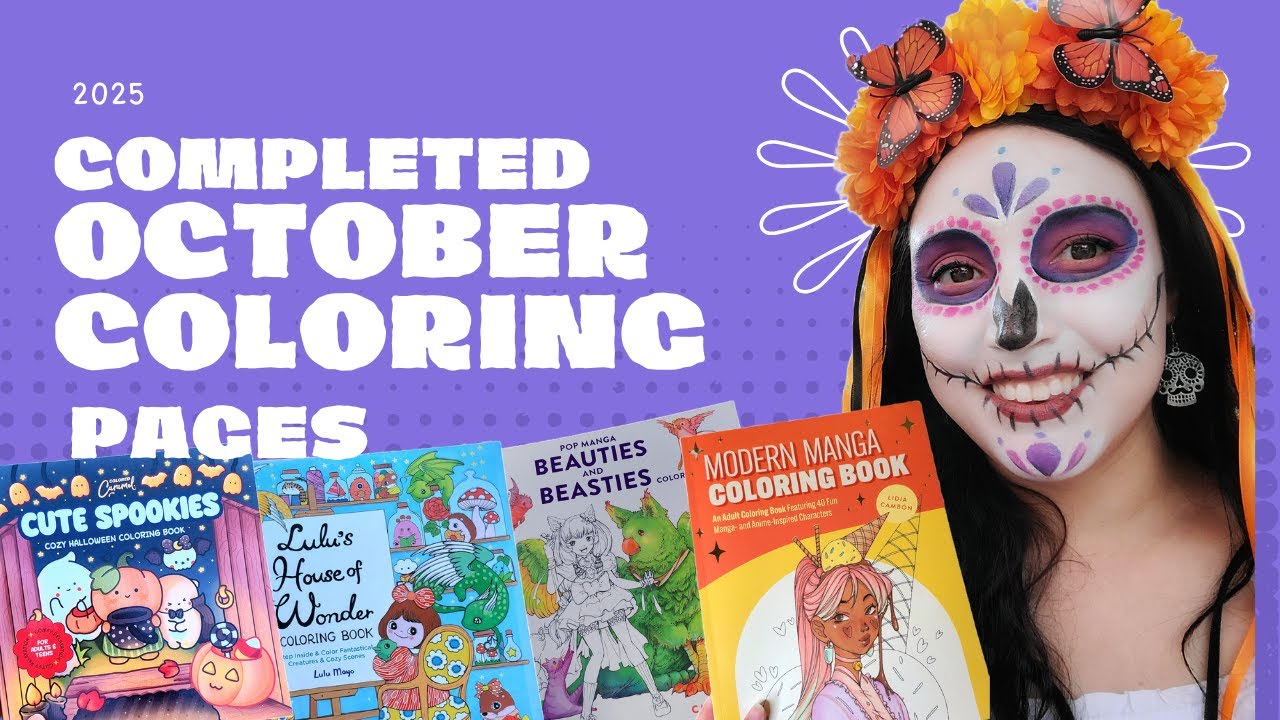 Завершенные раскраски октября 2025 года | Обсуждение художественных принадлежностей и планов на б...
