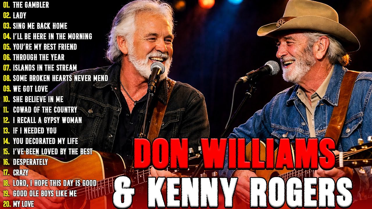 Kenny Rogers, Don Williams Songs Collection 🔥The Best Classic Country Music of All Time #cowboys