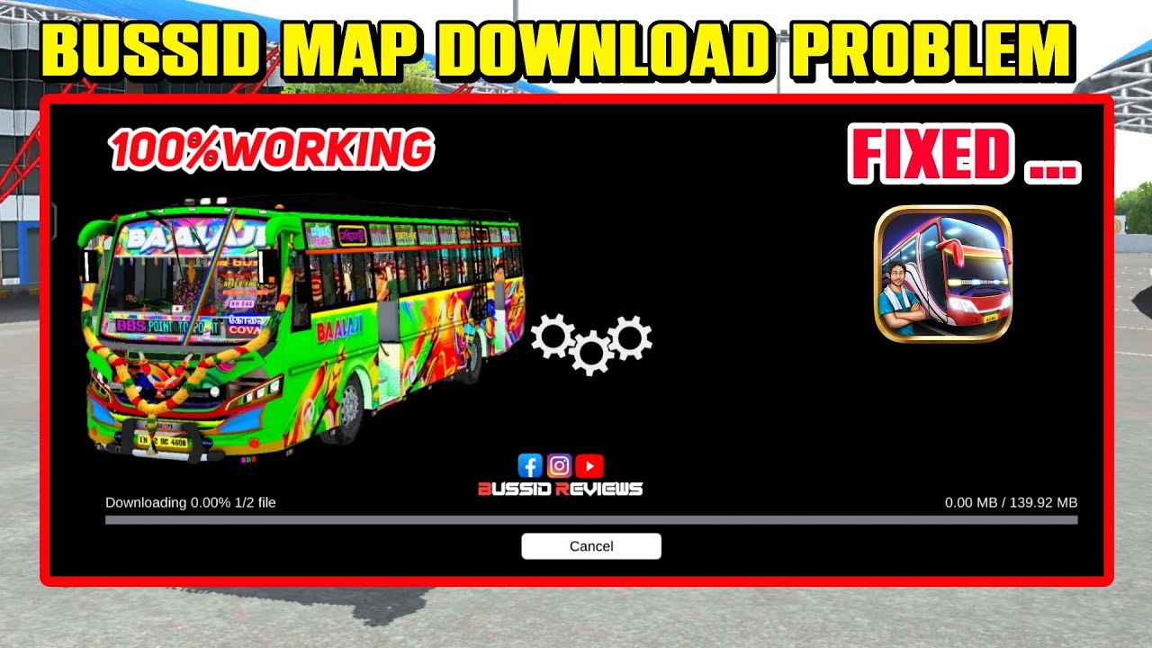 🎀🤩FIX BUSSID MAP DOWNLOAD PROBLEM😎💯WORK😜