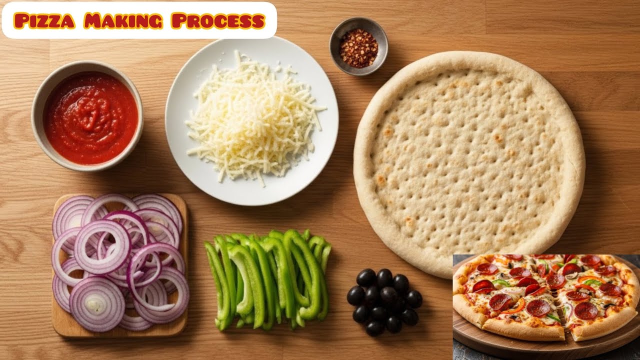 👉 Pizza Making Process | Easy Homemade Pizza 🍕